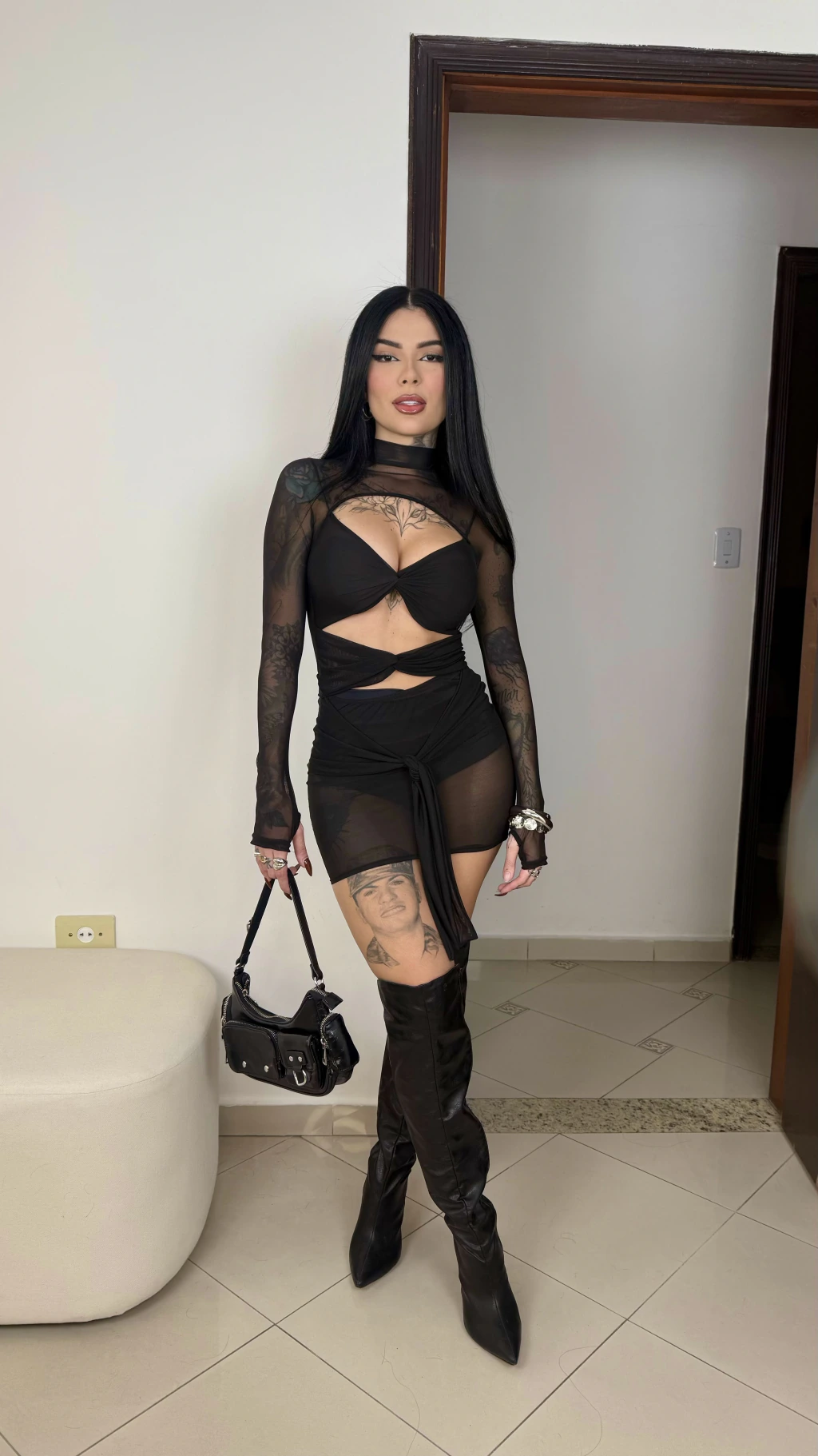 VESTIDO VERSACE MANGA LONGA