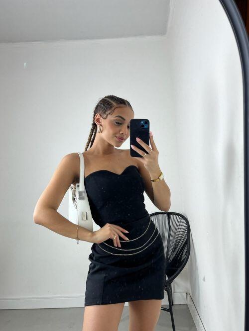 VESTIDO CORA��O STRASS