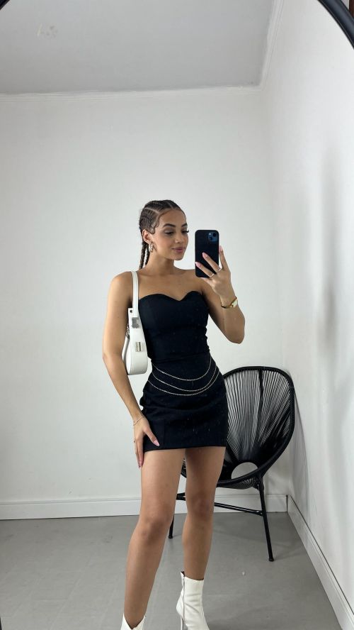 VESTIDO CORA��O STRASS