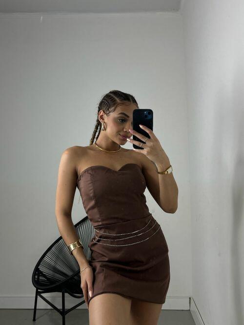 VESTIDO CORA��O STRASS