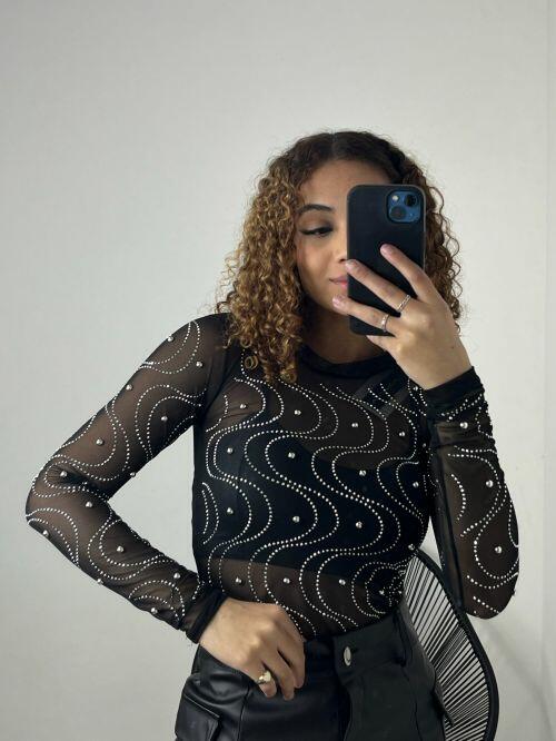 BODY TULE STRASS ONDAS