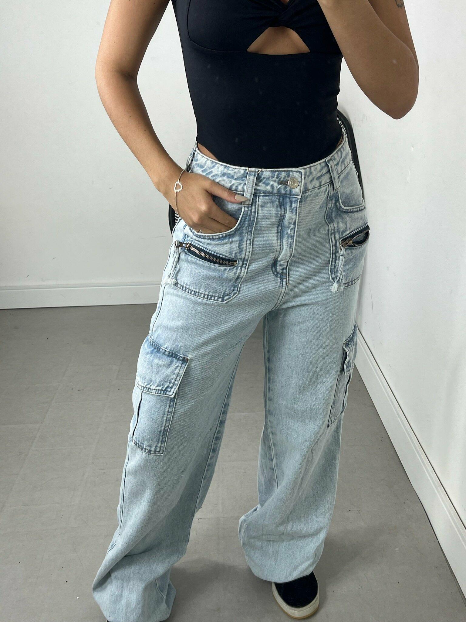 WIDELEG JEANS BOLSO ZÍPER