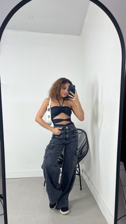 WIDELEG JEANS BOLSO ZÍPER