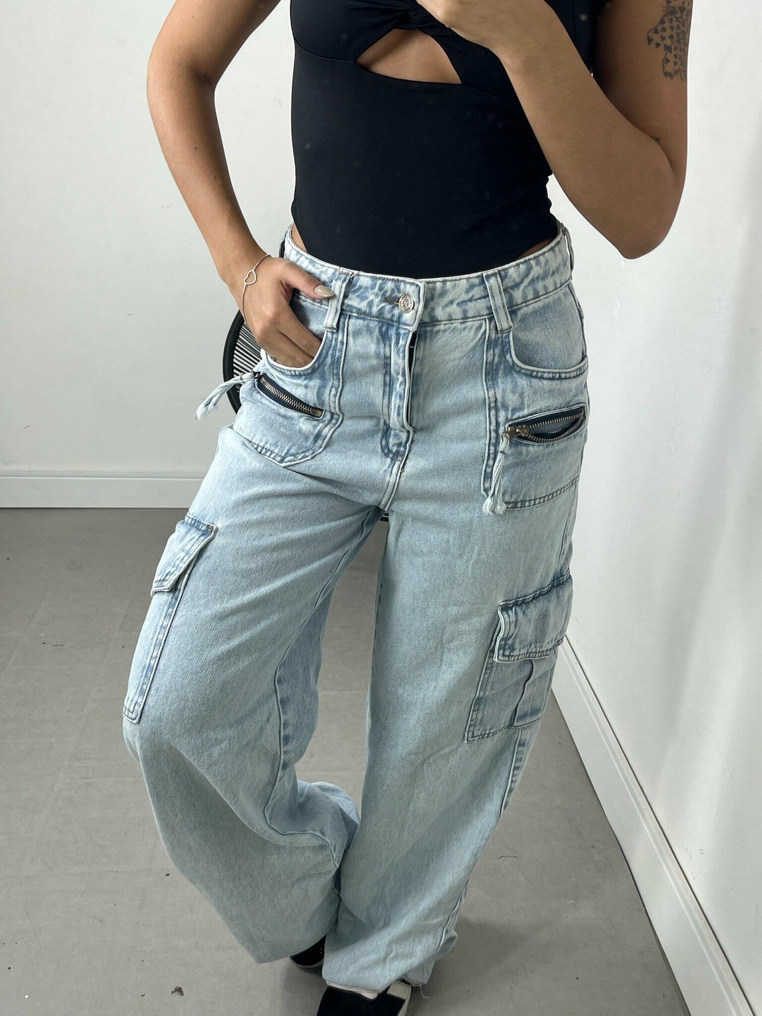 WIDELEG JEANS BOLSO ZÍPER