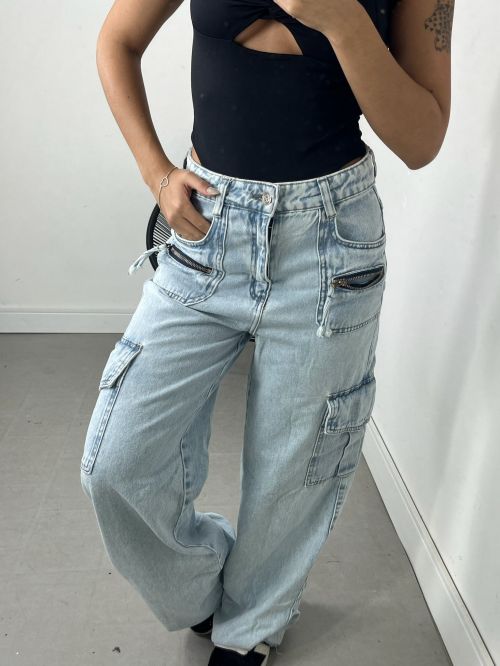 WIDELEG JEANS BOLSO ZÍPER