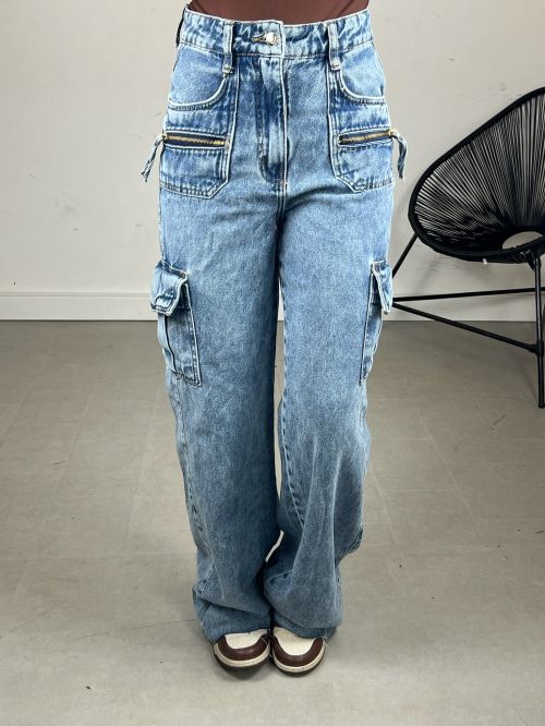 WIDELEG JEANS BOLSO ZÍPER