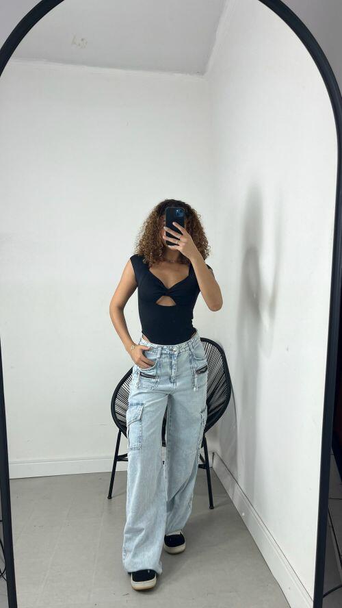 WIDELEG JEANS BOLSO ZÍPER