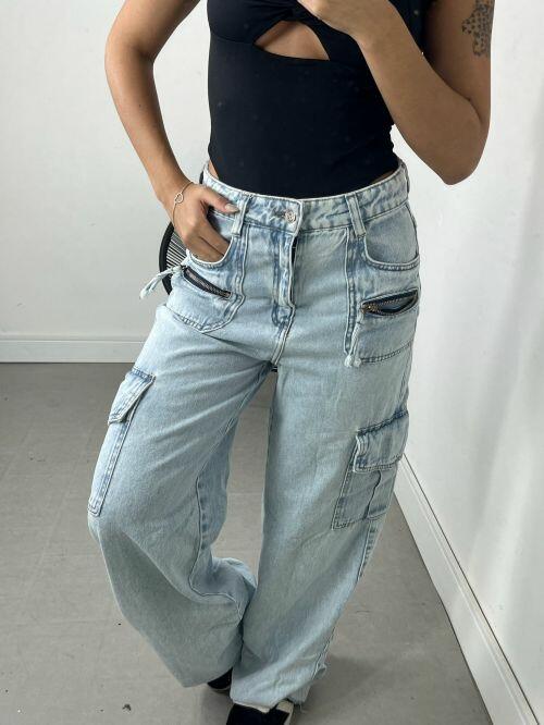 WIDELEG JEANS BOLSO ZÍPER