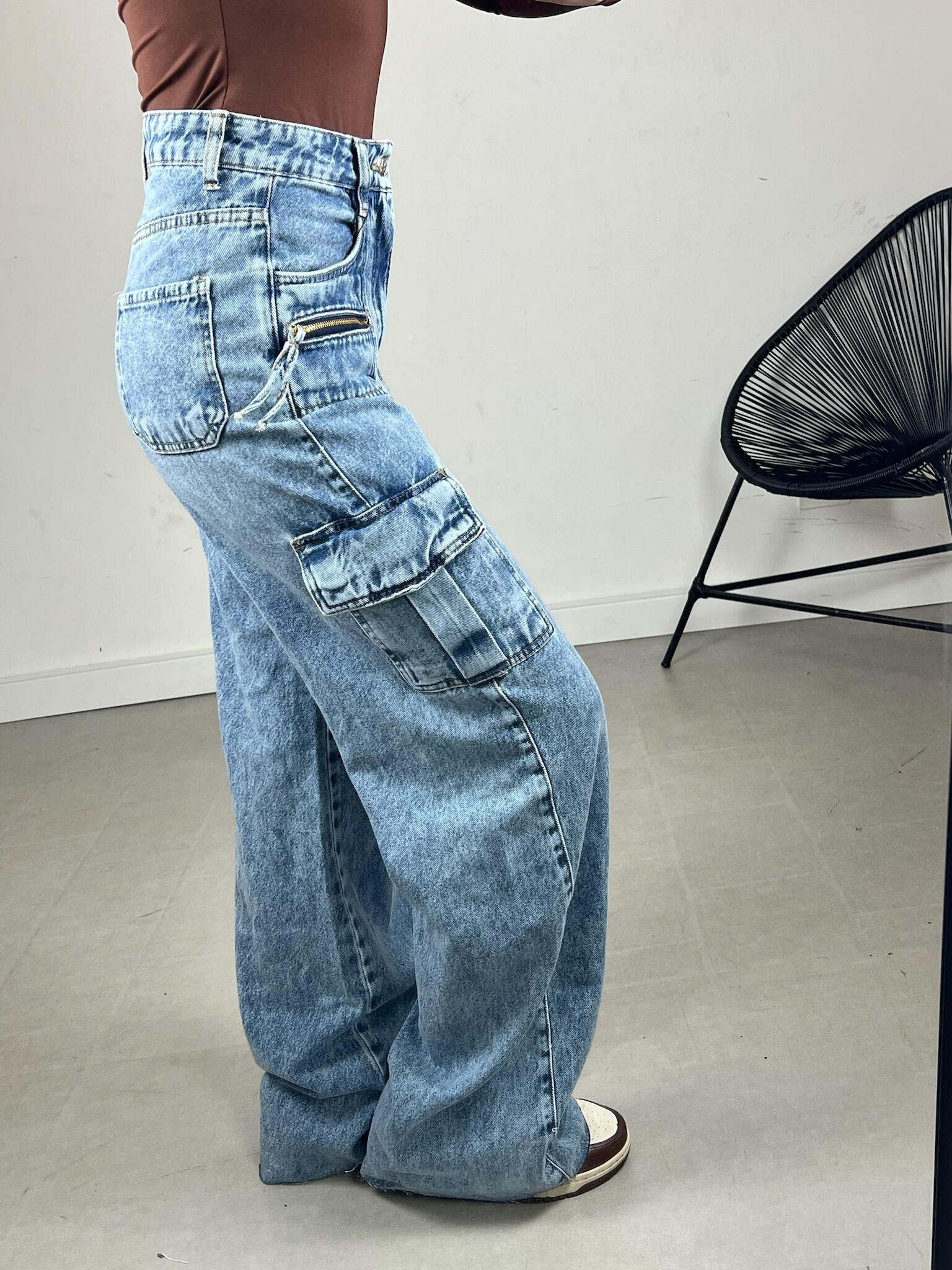 WIDELEG JEANS BOLSO ZÍPER