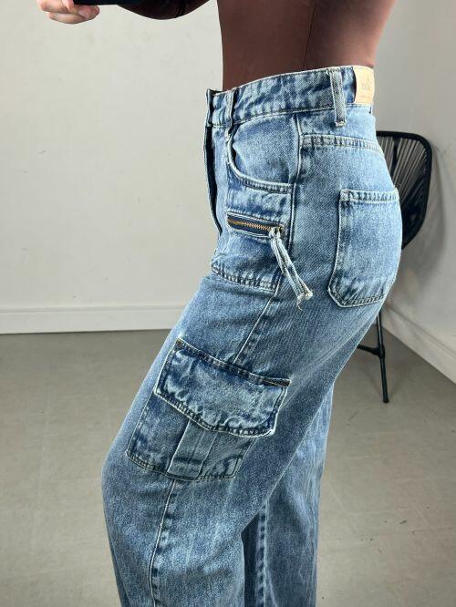 WIDELEG JEANS BOLSO ZÍPER