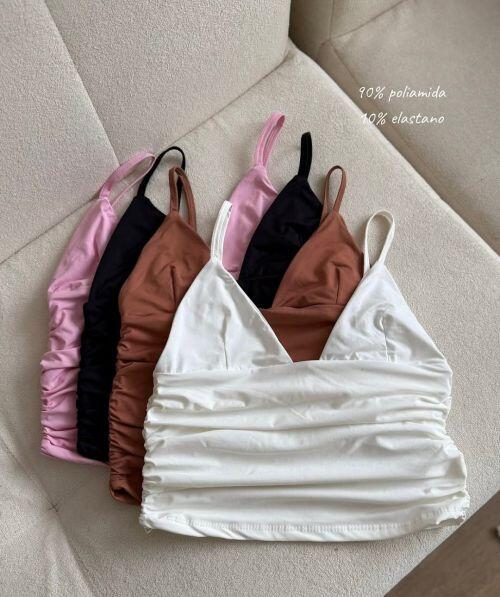 CROPPED POLIAMIDA DRAPEADO FLAVIA