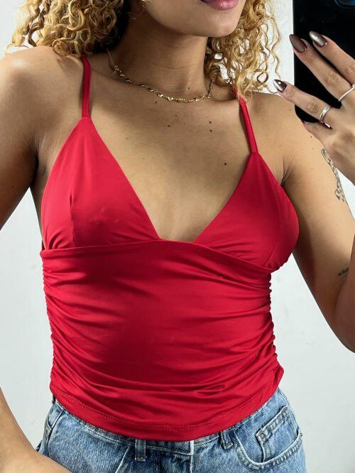 CROPPED POLIAMIDA DRAPEADO FLAVIA