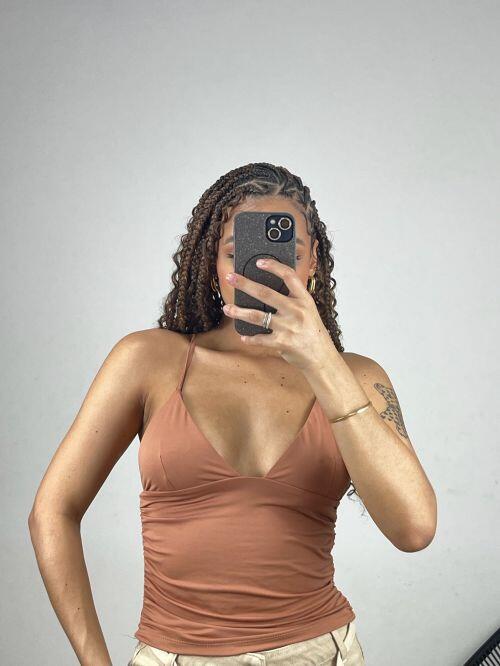 CROPPED POLIAMIDA DRAPEADO FLAVIA