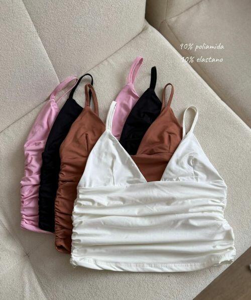 CROPPED POLIAMIDA DRAPEADO FLAVIA