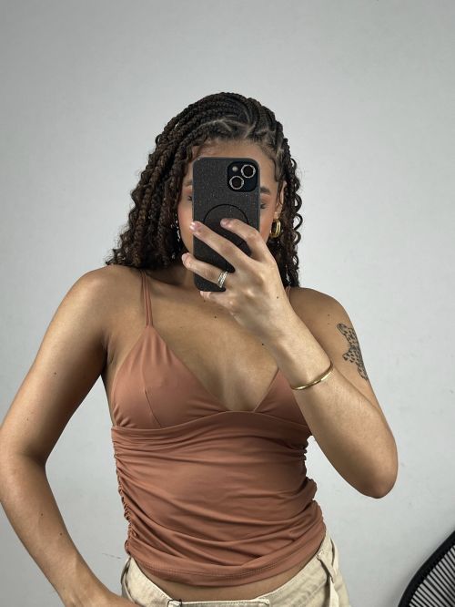 CROPPED POLIAMIDA DRAPEADO FLAVIA