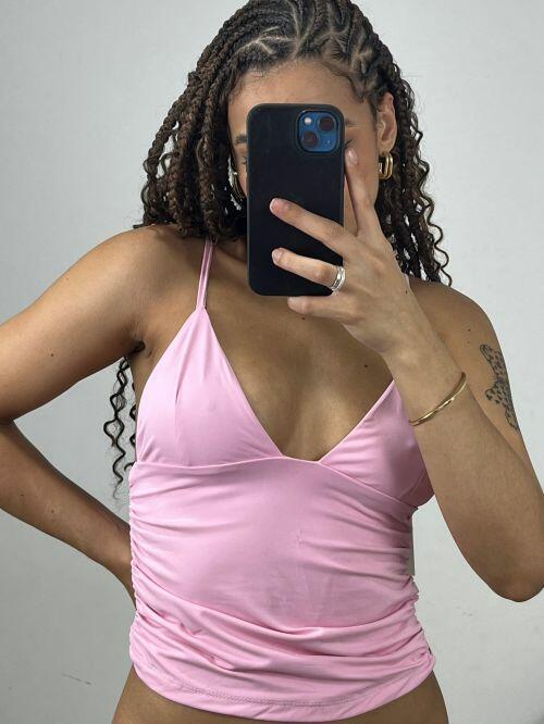 CROPPED POLIAMIDA DRAPEADO FLAVIA