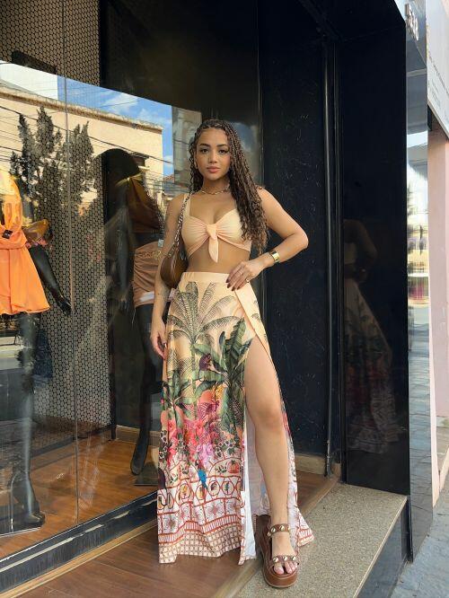 CONJUNTO OCEAN SAIA LONGA E TOP