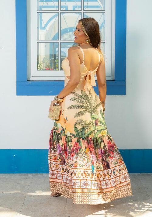 VESTIDO LILIAN LONGO ESTAMPADO