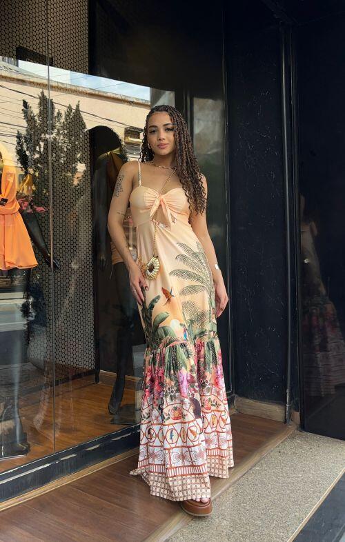 VESTIDO LILIAN LONGO ESTAMPADO