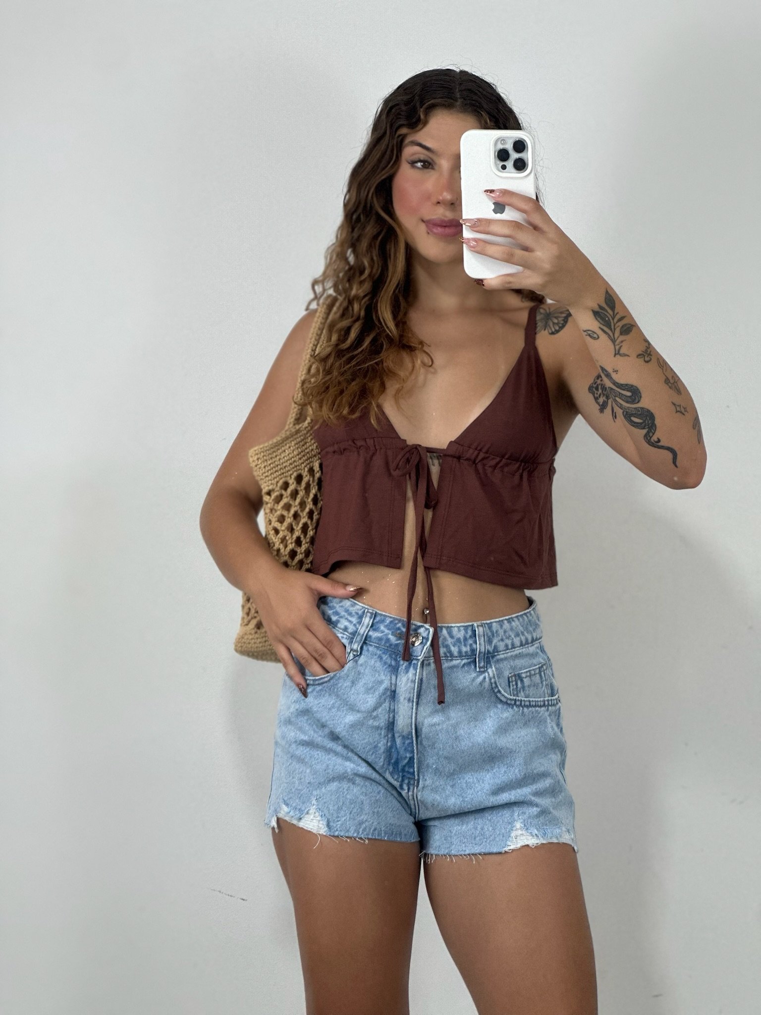 CROPPED LIAH LAÇO