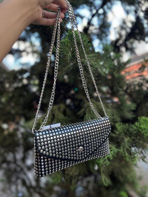 BOLSA CINTO MINI TACHAS - METALICAS