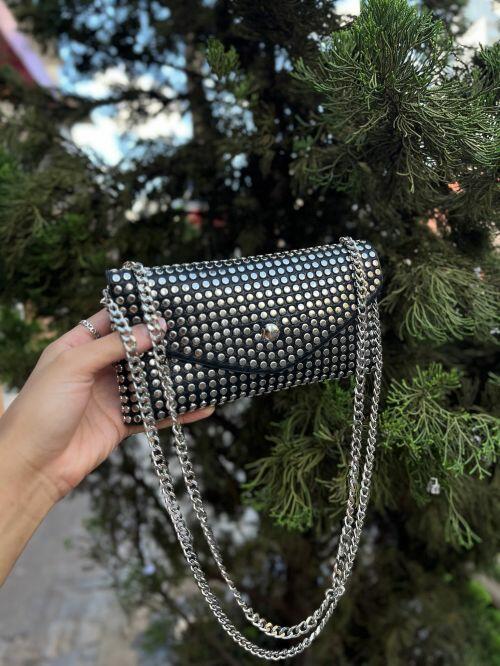 BOLSA CINTO MINI TACHAS - METALICAS