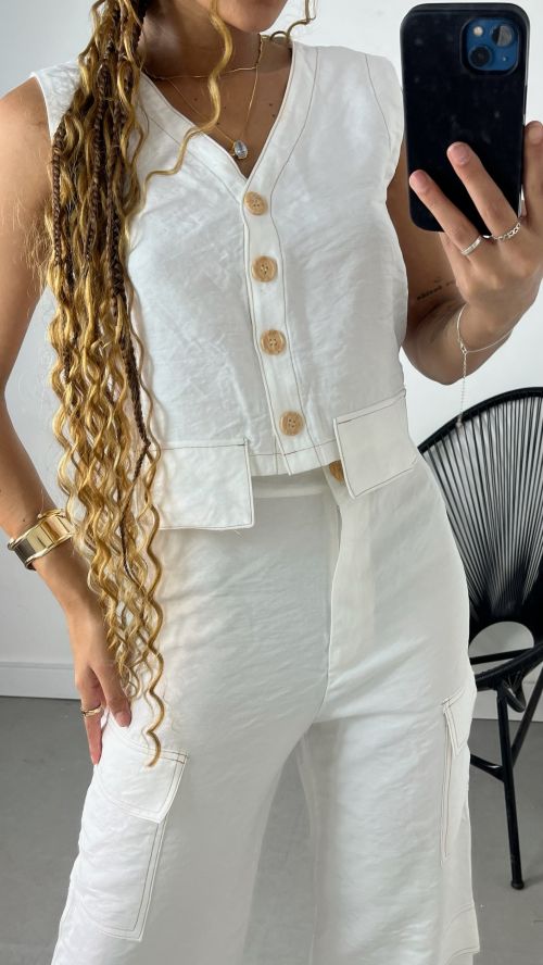 CONJUNTO PANTALONA E COLETE