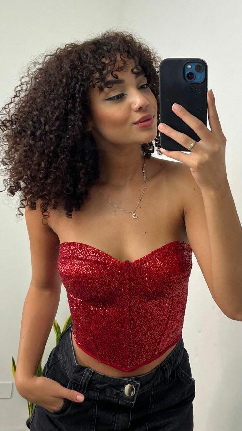 CORSELET ANGEL - Vermelho
