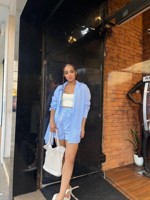CONJUNTO CAMISA E SHORT RISCA DE GIZ