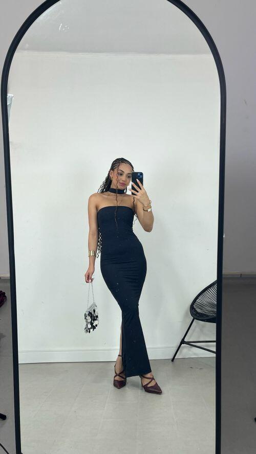 VESTIDO CLARICE DRAPEADO LATERAL