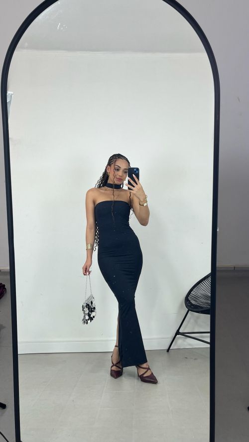 VESTIDO CLARICE DRAPEADO LATERAL
