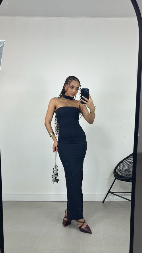 VESTIDO CLARICE DRAPEADO LATERAL