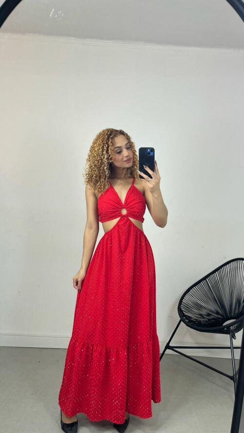 VESTIDO LONGO STRASS ARGOLA