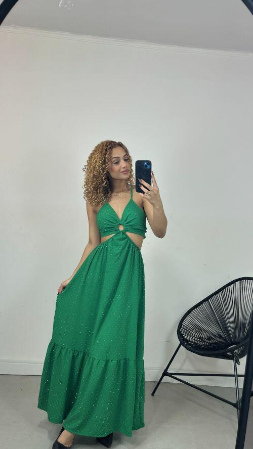 VESTIDO LONGO STRASS ARGOLA
