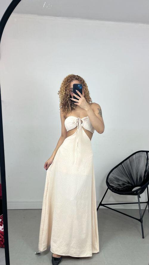 VESTIDO LONGO TOMARA QUE CAIA STRASS