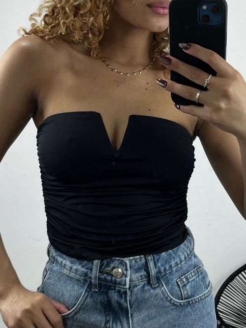 CROPPED LISSE DECOTE V DRAPEADO