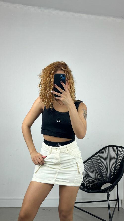 CONJUNTO TOP E HOTPANT CANELADO ALO