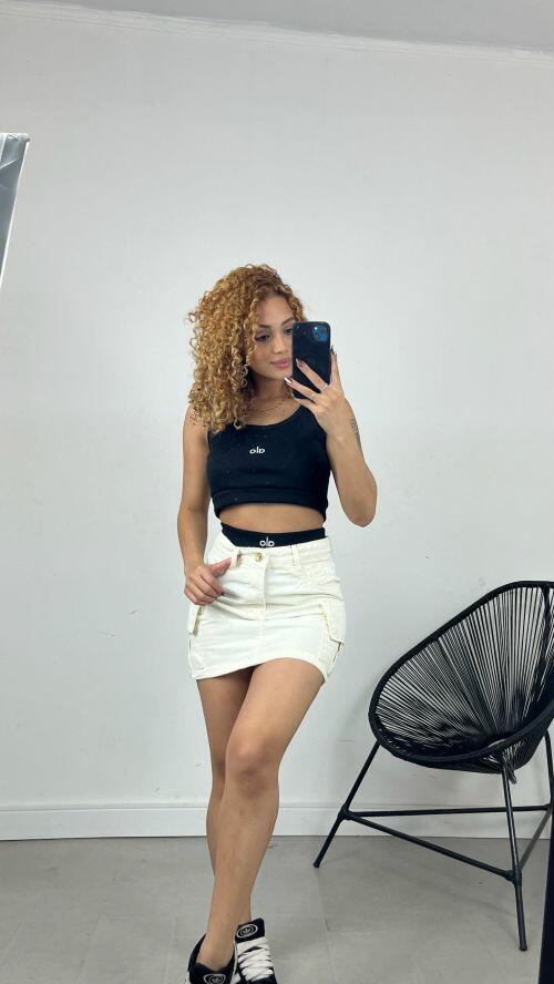 CONJUNTO TOP E HOTPANT CANELADO ALO