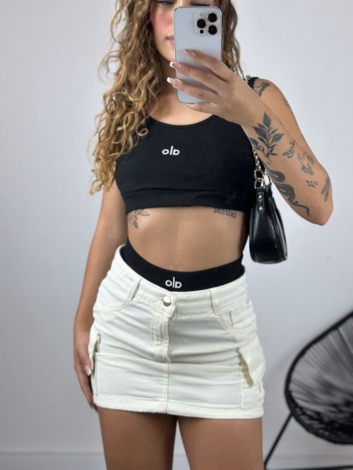 CONJUNTO TOP E HOTPANT CANELADO ALO