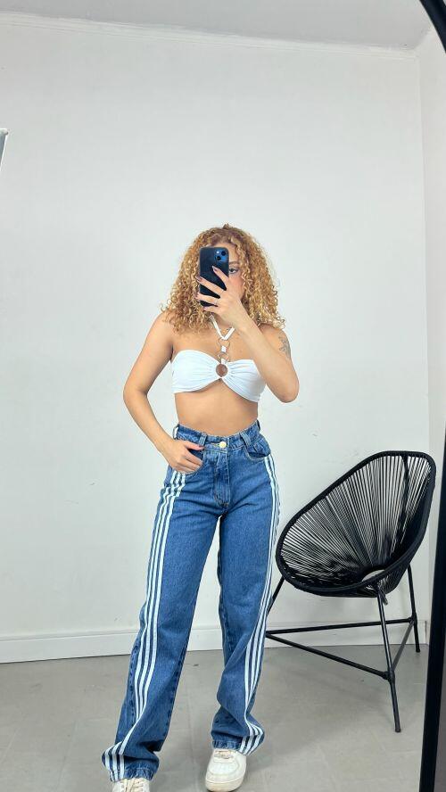 WIDELEG JEANS LISTRAS