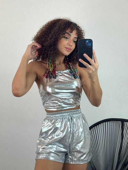 SHORT METALIZADO