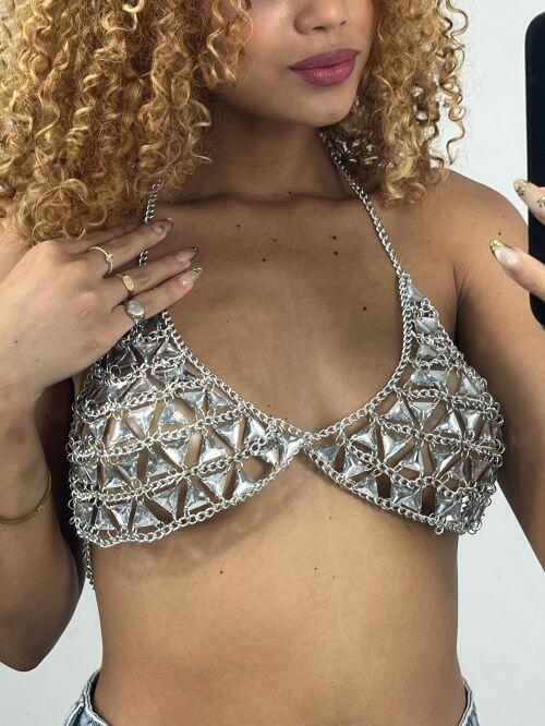 TOP CORTININHA PEDRARIA