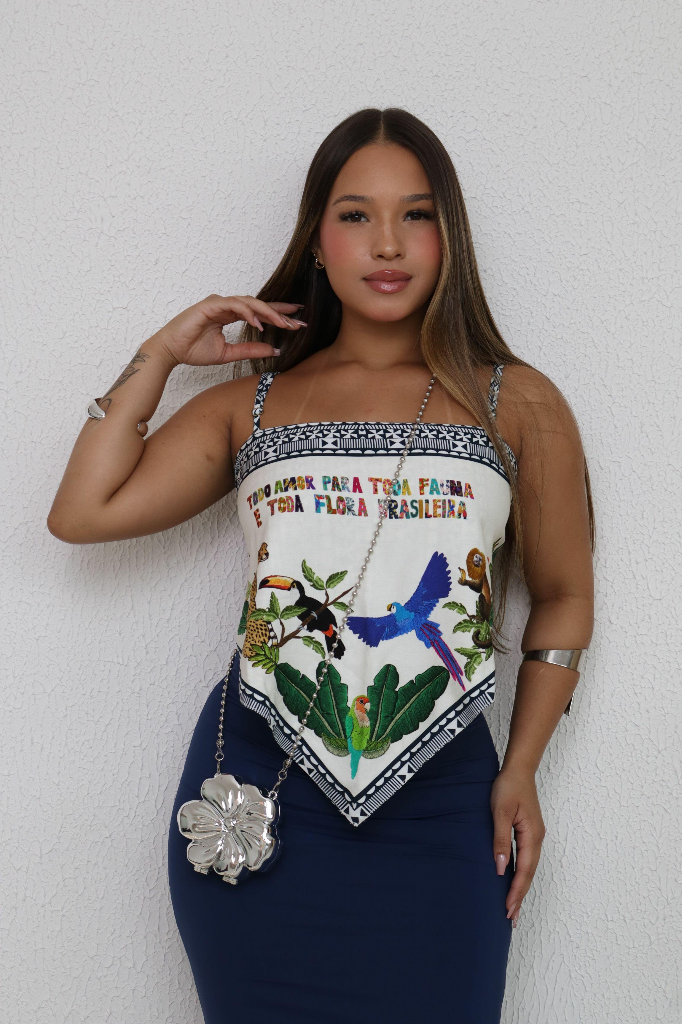 CROPPED LENÇO BICO