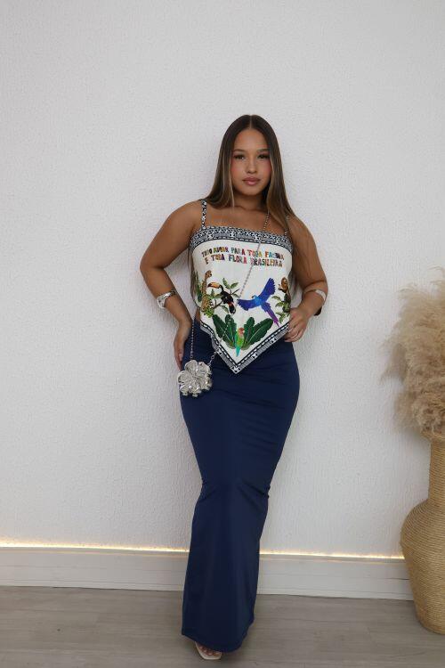 CROPPED LENÇO BICO