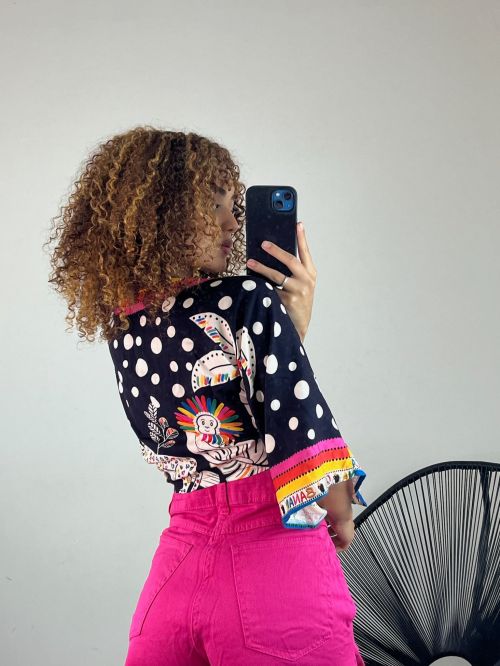 CROPPED MORCEGO ESTAMPADO