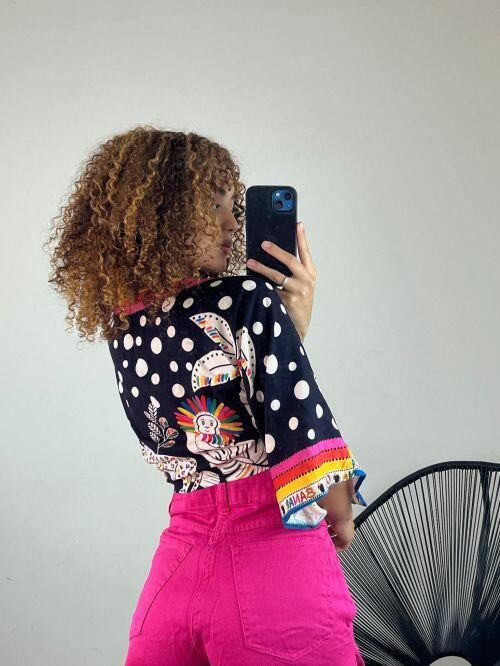 CROPPED MORCEGO ESTAMPADO