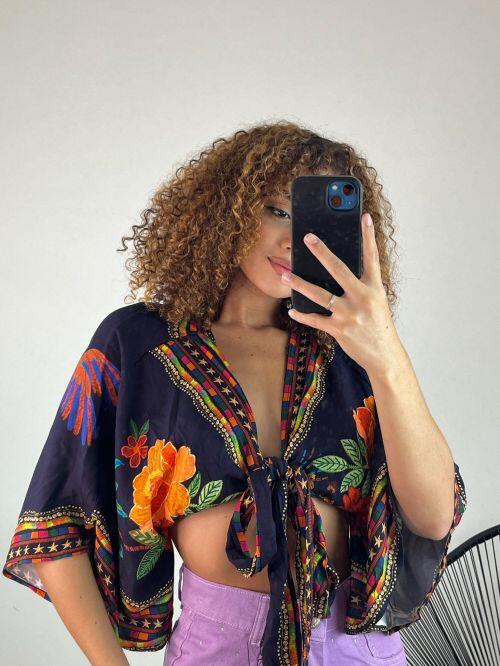 CROPPED MORCEGO ESTAMPADO
