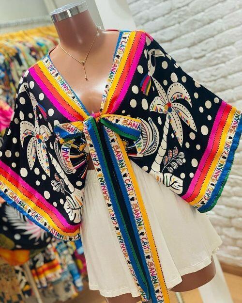 CROPPED MORCEGO ESTAMPADO