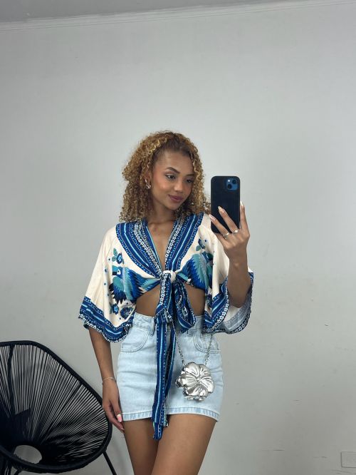 CROPPED MORCEGO ESTAMPADO