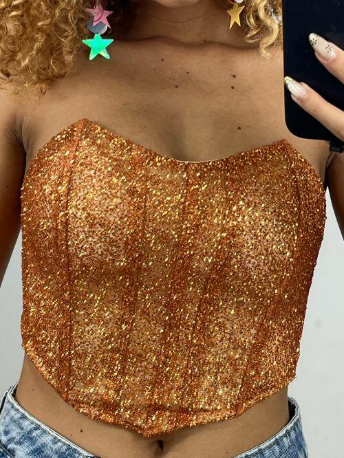 CORSET BICO BRILHO